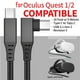 thumbnail image 1 of Cable Usb-C a Usb-C En Ángulo Recto de 6 M (Carga Rápida de 5 A, Trenzado de Nailon, Conector En Forma de L) para Cascos de Realidad Virtual, Pc para Juegos, Teléfonos y Dispositivos Usb-C., 1 of 1