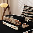 thumbnail image 5 of jejeloiu Ethnic Aztec Print Zipper Full Size Comforter Sets with Fitted Sheet and 2 Pillowcases,Retro Boho Style Zipper Bedding Set For Boys,Black Brown,Black Reversible,4-Piece, 5 of 7