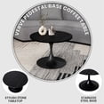 thumbnail image 4 of LeisureMod 24" Round Coffee Table with Sintered Stone Top and Powder-Coated Stainless Steel Pedestal Base for Modern Living Room, Bedroom, Lounge Area Verve Collection in Black, 4 of 9