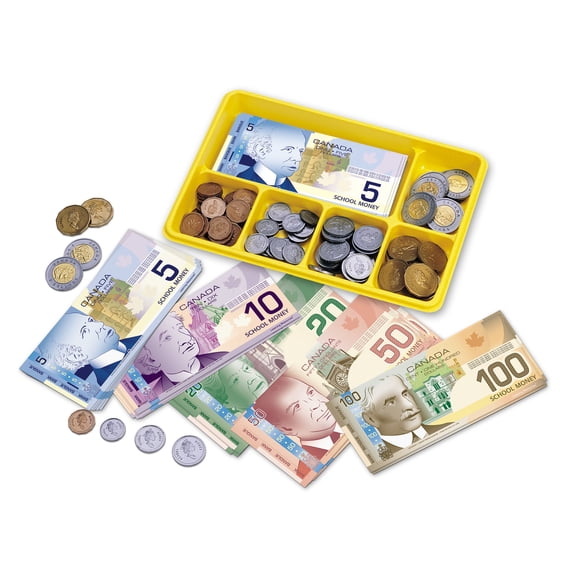 Canadian Currency X-Change Activity Set, Play Money, 211 Pieces, Ages 5 