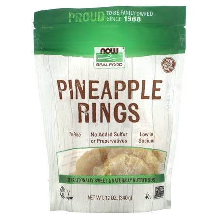 Now Foods Pineapple Rings 12 oz Bag