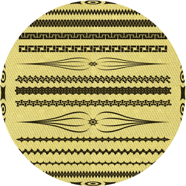 Ahgly Company Tapis d'Intérieur Lavable en Machine Carré Transitionnel Chêne Brun, 3 Pieds Carré