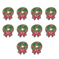 thumbnail image 1 of GOOHOCHY 10 piezas de lentejuelas de Papá Noel para árbol de Navidad, parches bordados para planchar, 1 of 8