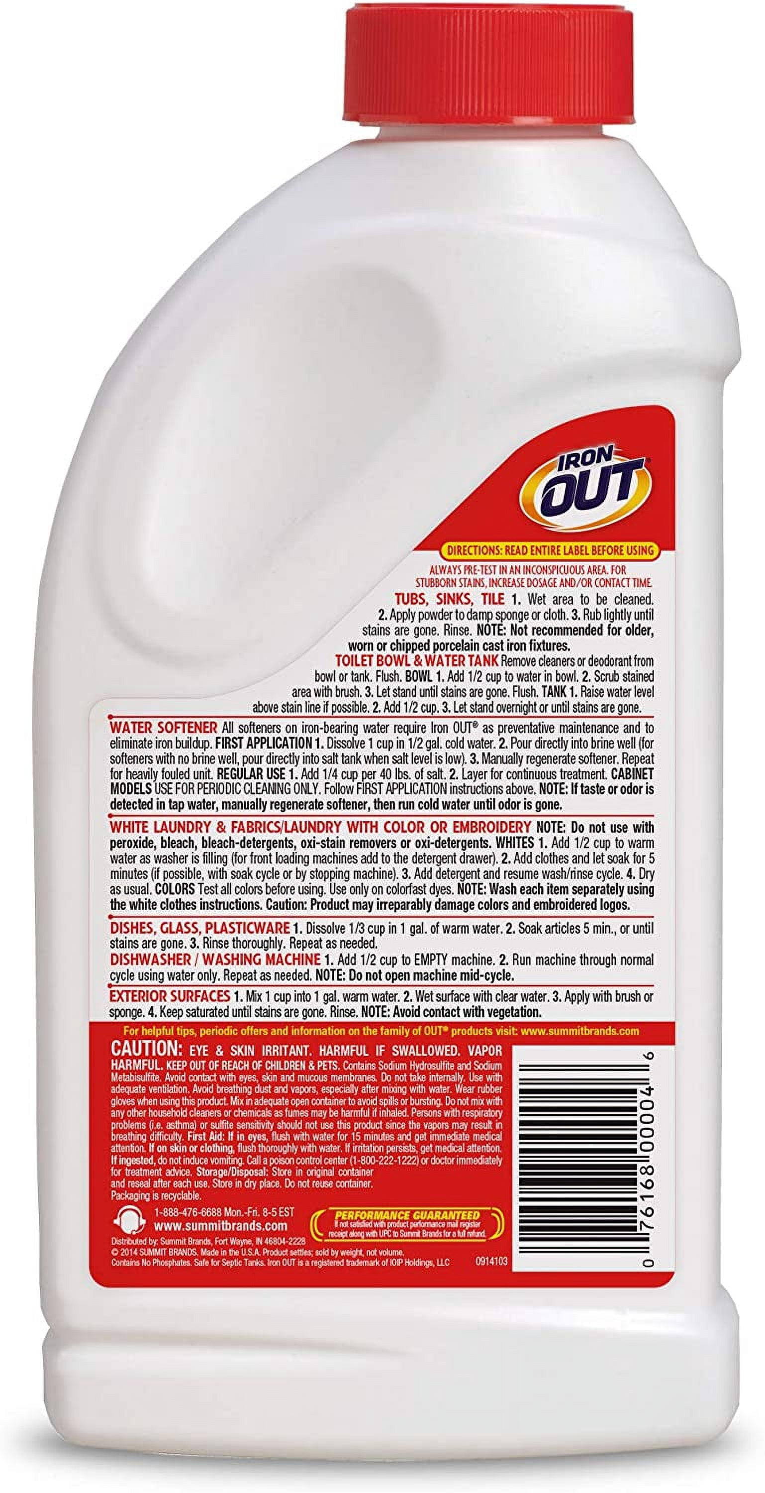 Iron OUT Rust Stain Remover Powder, 1 lb 12 oz, 6 Bottles