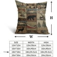 thumbnail image 4 of GZHJMY Rustic Bear Pillows Cover Wildlife Deer Moose Throw Pillow Case 16x16 inch Wild Animal Cotton Linen Cabin Decorative Cushion Pillowcover for Home Couch Bedroom Outdoor (Set of 2), 4 of 7