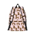 thumbnail image 2 of Honeii Leopard Print Print Canvas College Laptop Backpack, Durable Rucksack Travel Notebook Bag School Backpack Book Bag for Men Women-, 2 of 7