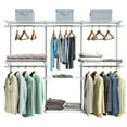 thumbnail image 3 of Patiojoy Wall Mounted Custom Closet Adjustable Hanging Storage Organizer Rack, 3 of 5