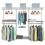 Topbuy Wall Mounted Custom Closet Adjustable Hanging Storage Organizer ...