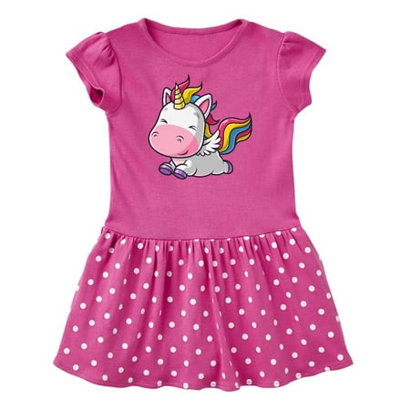 

Inktastic Cute Flying Unicorn Gift Baby Girl Dress