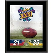 Green Bay Packers vs. New England Patriots Super Bowl XXXI 10.5" x 13" Sublimated Plaque