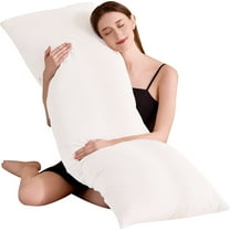 Cooling Body Pillow, Full Body Pillows for Adults, Long Pillow for Sleeping with Removable Cover and Adjustable Filling for Side Sleeper & Pregnancy,  Firm & Fluffy 20x54 inches (white)
