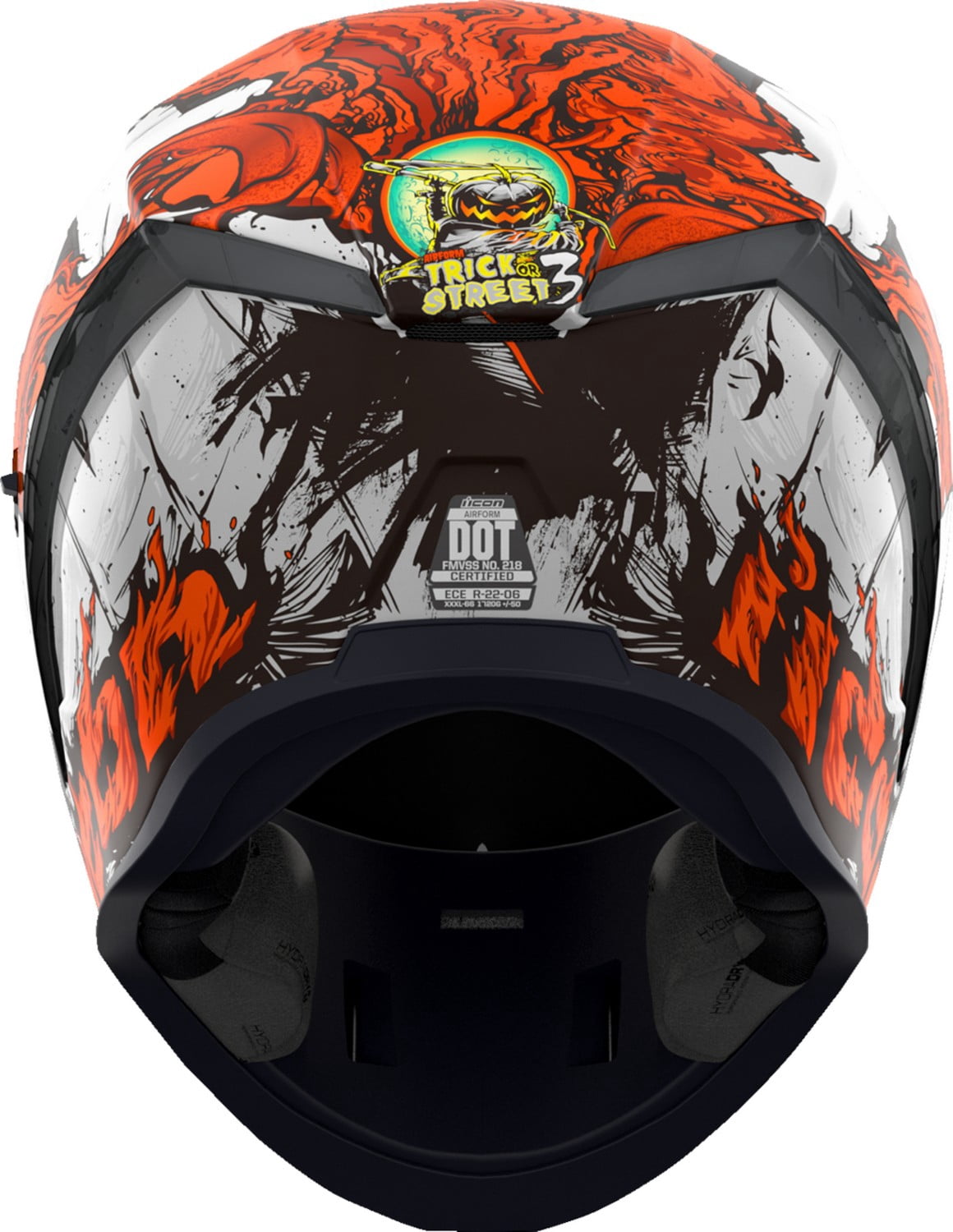 Icon Airform Trick or Street 3 Motorcycle Helmet White/Gold XXS