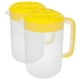 thumbnail image 1 of Jarra de agua de plástico con tapa (2 unidades), ideal para té helado, zumo o bebidas frías, ideal para camping y almacenamiento en el frigorífico, 1 of 8