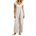 thumbnail image 6 of QQZ Wide Leg Jumpsuit For Women, Sleeveless Palazzo Flow Womens Overalls Flowy Pants Outfit For Daily Beach Outfits, 6 of 7