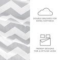 thumbnail image 5 of Noble Linens 4 Piece Pattern Microfiber Bed Sheets Set, Gray Arrow, King, 5 of 10