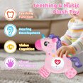 thumbnail image 5 of Baby Musical Toys for 1 Year Old, Infant Newborn Toys for 0 3 6 9 12+ Months for Baby Boy Girl Gifts, Light-Up Tummy Play Time Infant Toys, Pink, 5 of 5
