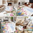 thumbnail image 6 of Easter 5'x8' Area Rug for Living Room, Pink Tulip Flowers Spring Watercolor Bunny Floral Washable Non-Slip Rugs for Bedroom Nursery Dining Room, Low-Pile Kitchen Carpet Large Entryway Rugs, 6 of 9