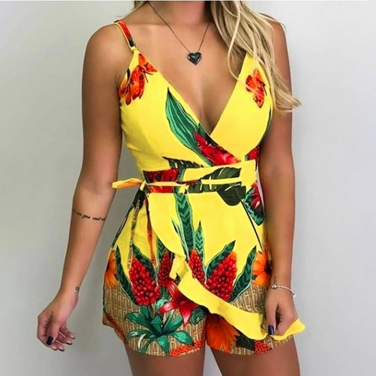 YWDJ Womens Jumpsuits Dressy Short Fancy Suspender Pants Ladies Travel Comfortable 2023 Vacation Fancy Jumpsuits for Women Jumpers and Rompers Casual