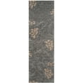 thumbnail image 2 of SAFAVIEH Florida Davin Floral Shag Runner Rug, Grey/Beige, 2'3" x 7', 2 of 6