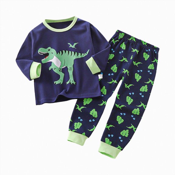 UAYOTSE 2 Piece Baby Boys Girls Fall Pajamas Tractor Print Long Sleeve Cotton Sleepwear Toddler Outfits ,Sizes 3-6 Months