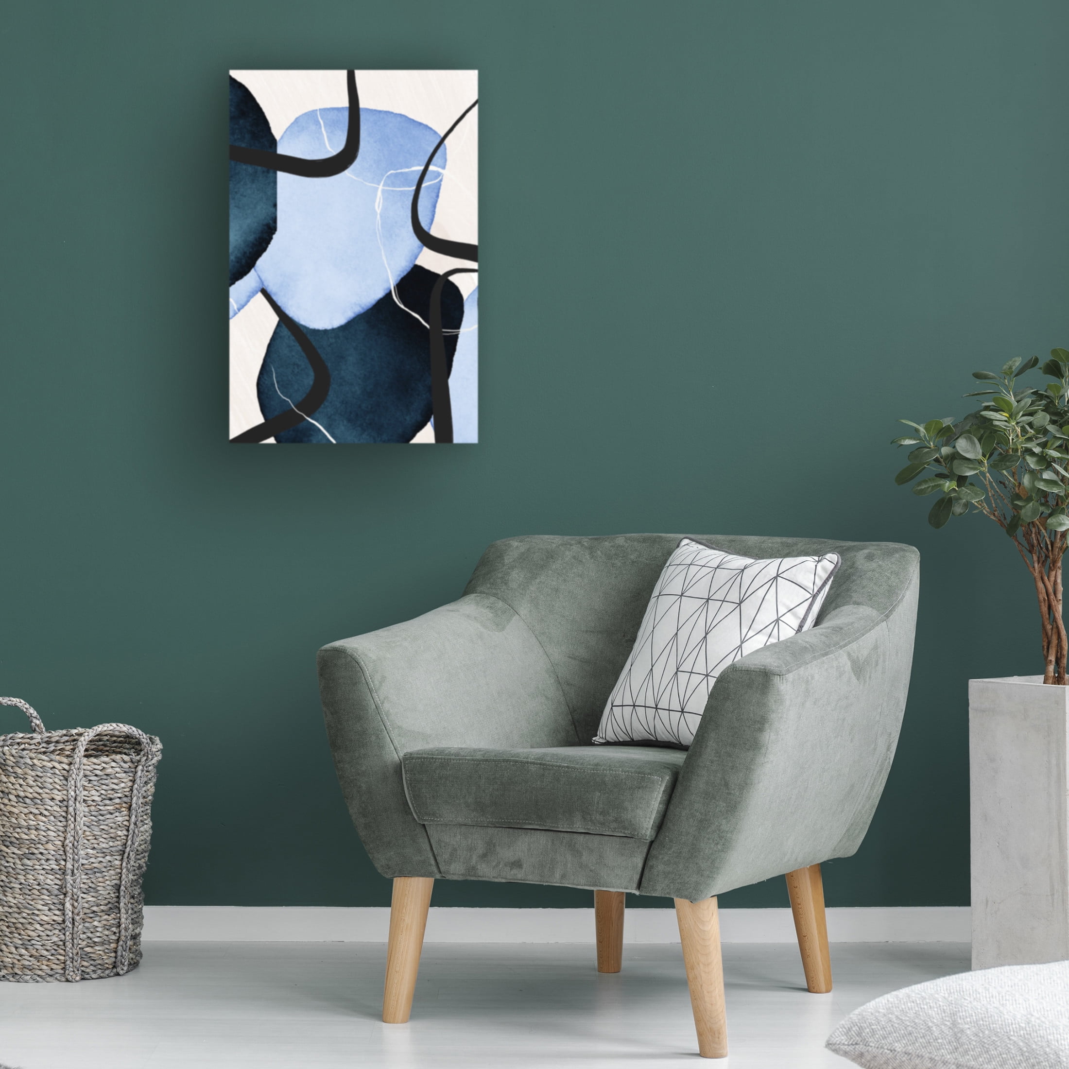 Trademark Fine Art Sally Ann Moss Shapley Blue 2 Canvas Wall Art