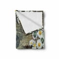 thumbnail image 2 of Rustic Wood Soft Flannel Fleece Blanket, Composition with Fresh Spring Season Daisies Blossoming Nature Foliage Design, Cozy Plush for Indoor and Outdoor Use, 60" x 80", Multicolor, by Ambesonne, 2 of 6