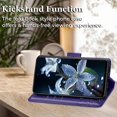 thumbnail image 5 of for Moto G Power 5G 2024 Case Wallet,Women Flip Folio Cover with Credit Card Holders Butterfly Embossed PU Leather Kickstand Wrist Strap Phone Case for Motorola Moto G Power 2024 (Purple), 5 of 7