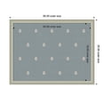 thumbnail image 5 of Kate and Laurel Framed Fabric Pinboard 26 x 20, Blue Botanical Block Print Printed Linen Classic Bulletin Board for Use as a Vision Board or Wall Organization, Florence Silver Frame, 5 of 8