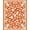 Orange, Pattern 5, variant on ODIKA 4' x 6' Machine Washable Non-Slip Area Rug, Middle Eastern Vine High Traffic Rug, Ivory, 244348