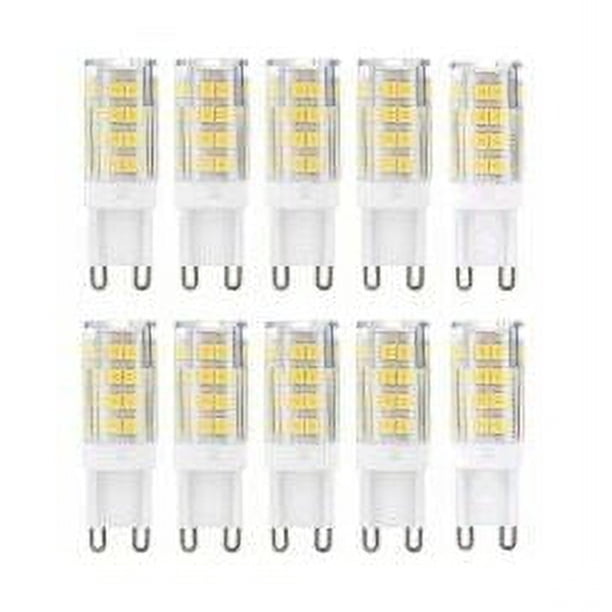 Bombillas LED con base G9, luz blanca diurna, 4 W (equivalente a 40 W), 400 lúmenes, no regulables, de encendido instantáneo, de fácil instalación para iluminación del hogar y la oficina (paquete de
