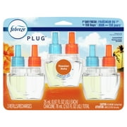 Febreze Odor-Fighting PLUG Air Freshener Refill, Hawaiian Aloha, (3) .87 fl oz Oil Refills