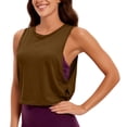 thumbnail image 5 of Pima Cotton Large Armhole Tank Tops for Women - Workout Sport Athletic Yoga Running Gym Loose Crop Sleeveless Shirts, 5 of 8
