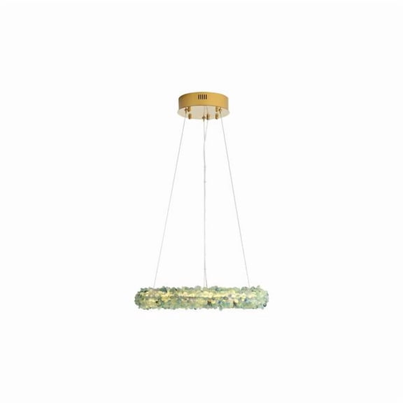 Golden Lighting 6884-22 TQ 22 in. Corallo LED Chandelier in Turquoise