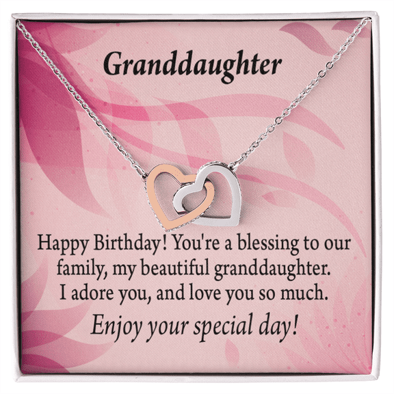 To Granddaughter Birthday Message Inseparable Necklace
