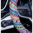 thumbnail image 3 of Funda para volante de coche de lino rugoso, estilo vintage, moderna y única., 3 of 4