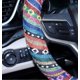 thumbnail image 3 of Funda para volante de coche de lino rugoso, estilo vintage, moderna y única., 3 of 4