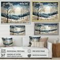 thumbnail image 4 of Designart "Blue White Modern Scandinavian Winter Painting III" Modern-Scandinavian Wall Decor, 4 of 5