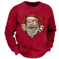 thumbnail image 6 of Long Sleeve Shirts for Men Winter Christmas Daily Trend Casual Loose Man Hoodless Long Sleeve Sweatshirt For Most Occasions Light Men's Hoodies Men Sweat Suits Two Piece Dressing Jacket Loungi Red XL, 6 of 6