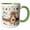 Green/White, variant on 3drose, Letter M Personal Monogram Bear Animal Pattern - Personalized Initial, 11oz Mug