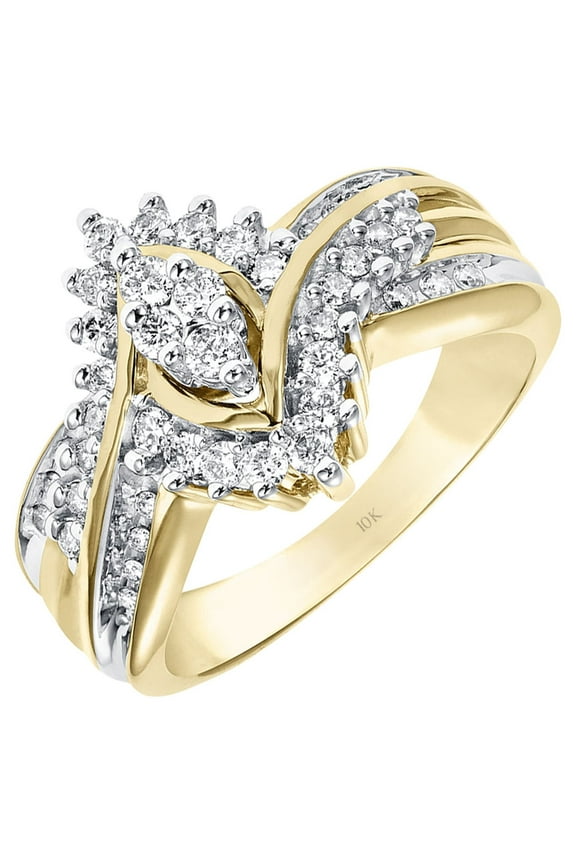 1/2 Carat T.W. Diamond "Shimmering" Women's Engagement Ring in 10k Yellow Gold by Keepsake