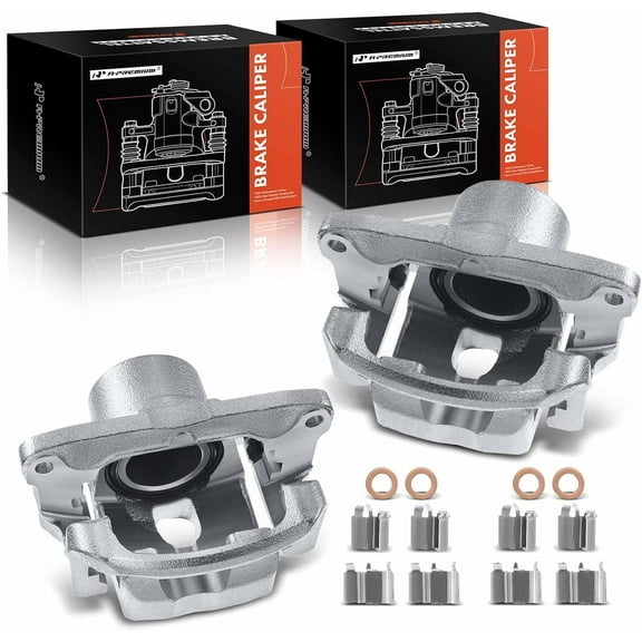 A-Premium Disc Brake Caliper Assembly with Bracket Compatible with Toyota RAV4 2001-2005 Front Left and Right 2-PC