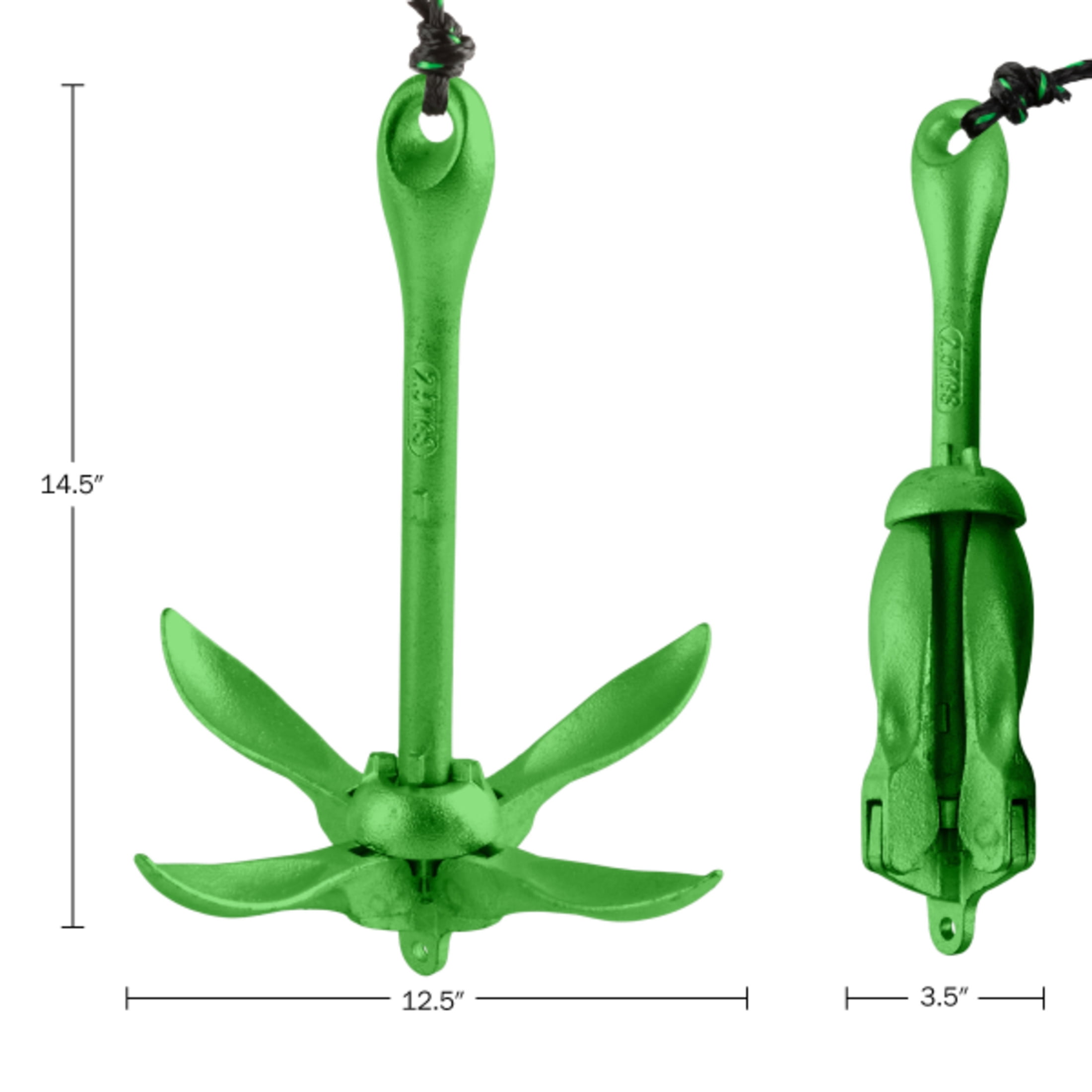 RAD Sportz 5.5lb Kayak Anchor for Paddle Board, Canoe or Jet Ski, Green