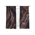 thumbnail image 2 of Abstract Marble Texture Sheer Curtains 63 Inches Long 2 Panels Purple Gold Modern Art Light Filtering Semi Sheer Window Curtains Drapes for Bedroom Living Room 52"x63", 2 of 7