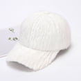 thumbnail image 4 of iHPH7 Fluffy Hat Running Hat Trucker Hat Warm Hats for Women Baseball Cap, White One Size, 4 of 4