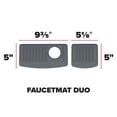 thumbnail image 2 of WeatherTech FaucetMat Duo - Protect Your Kitchen & Bathroom Countertops - Dark Grey/Slate, 2 of 5