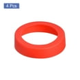thumbnail image 3 of Uxcell 4pcs Protective Silicone Bottle Boot/Sleeve, Non slip Bottom Cover Cap for Water Bottle Red 85mm, 3 of 5