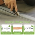 thumbnail image 4 of Screen Repair Kit, 0.16"x 24.9 ft Window Screen Spline Roller and Hook, Gray, 4 of 7