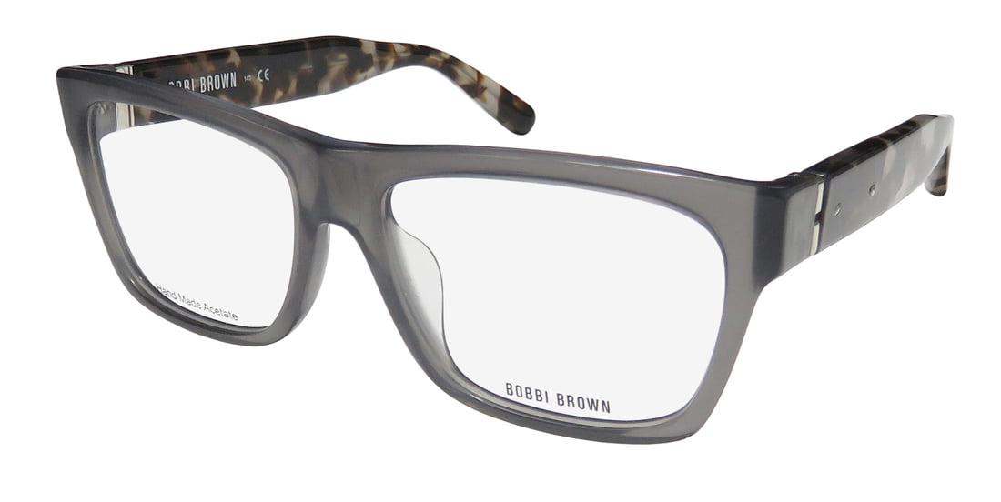 New Bobbi Brown The Ellington Womens/Ladies Designer Full-Rim Gray Authentic Popular Design Frame Demo Lenses 55-16-140 Flexible Hinges Eyeglasses/Spectacles