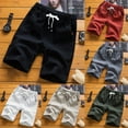 thumbnail image 6 of Men Cotton and Linen shorts Beach Wear Thin Short Pants Casual Loose Summer, 6 of 9
