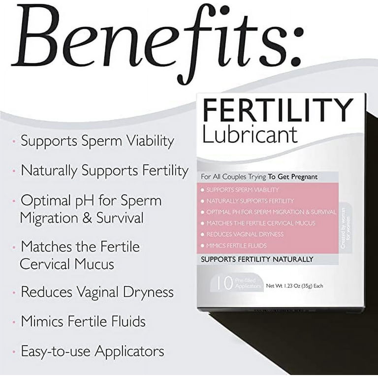 Fertility Lubricant Conceive Support | Sperm & Vaginal-Friendly Support for  Couples Trying to Get Pregnant | 10 Pre-Filled Applicators - Walmart.com
